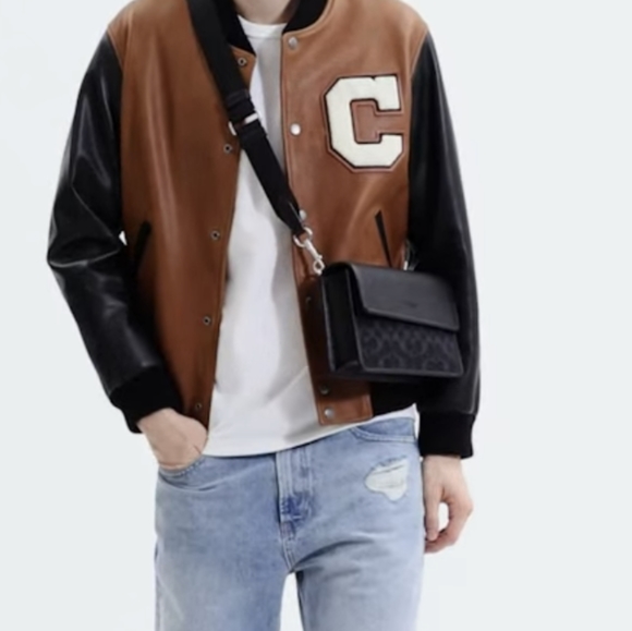 Coach Turner Smooth Calf Leather & Signature Black Denim Bag Gift Box   Nwt ❤️ - Picture 3 of 10